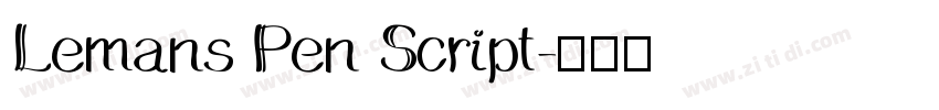 Lemans Pen Script字体转换